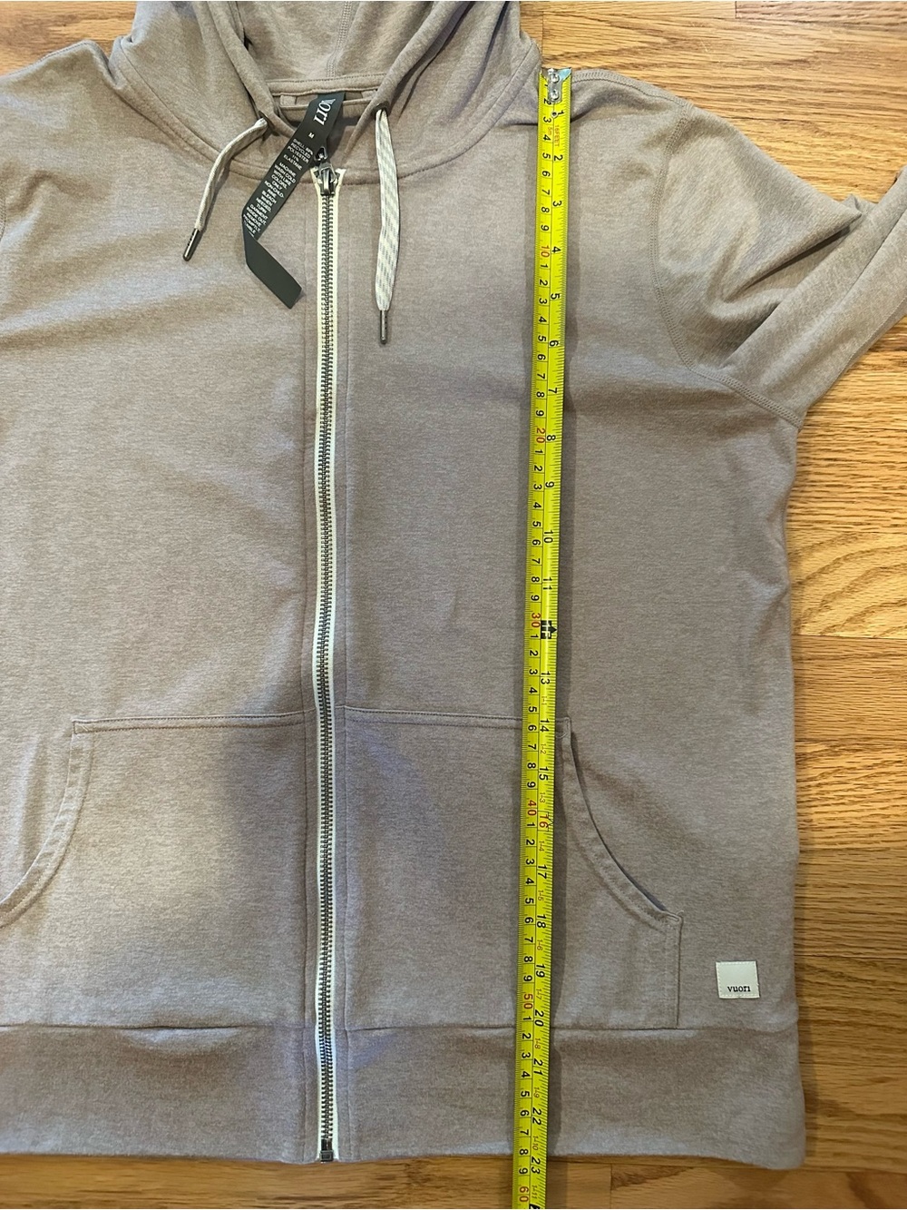 Vuori Womens Zip Up Hoodie Med Dusty Pink Tan Athletic Lightweight Stretch Zipup - Picture 10 of 10